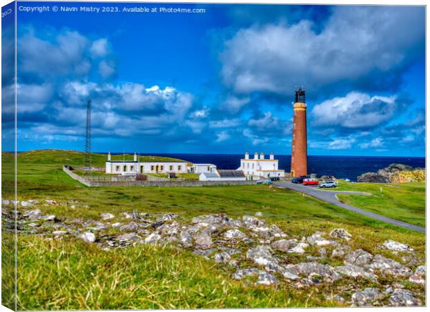 The Butt of Lewis Lighthouse  Canvas Print by Navin Mistry