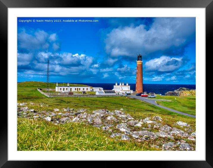 The Butt of Lewis Lighthouse  Framed Mounted Print by Navin Mistry