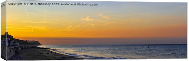 Enthralling Sundown over Seascape Canvas Print by Heidi Hennessey
