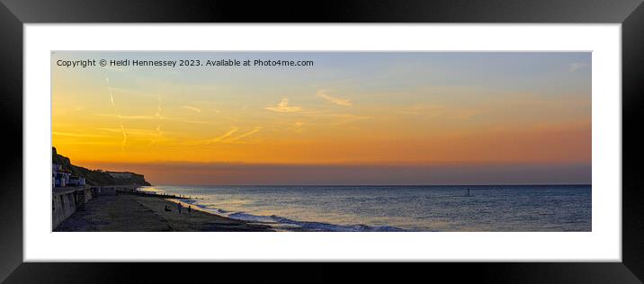 Enthralling Sundown over Seascape Framed Mounted Print by Heidi Hennessey
