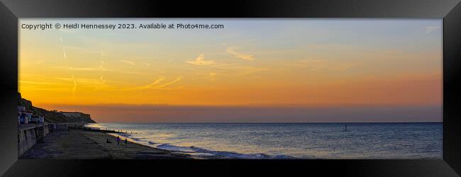 Enthralling Sundown over Seascape Framed Print by Heidi Hennessey