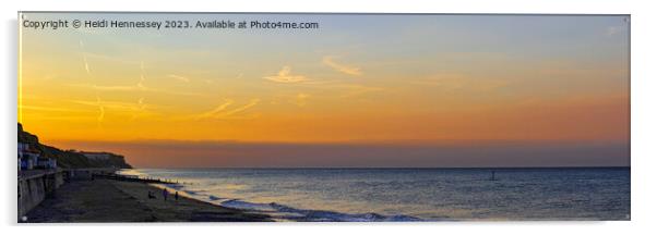 Enthralling Sundown over Seascape Acrylic by Heidi Hennessey
