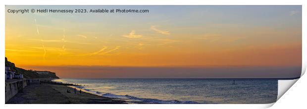 Enthralling Sundown over Seascape Print by Heidi Hennessey
