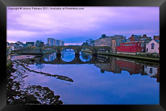 The Auld Brig Framed Print by Valerie Paterson