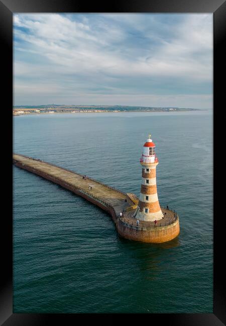 Roker Lighthouse Framed Print by Apollo Aerial Photography