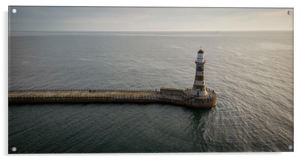 Roker Lighthouse and Pier Acrylic by Apollo Aerial Photography