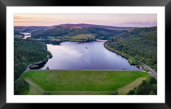 Ladybower Dam Framed Mounted Print by Apollo Aerial Photography