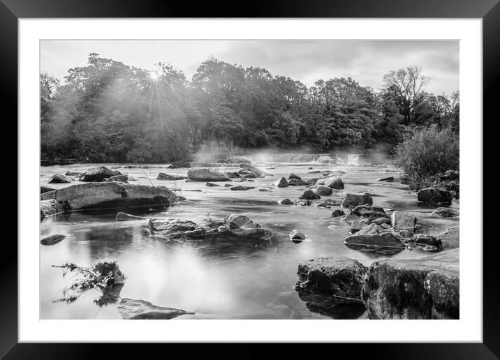 Richmond Falls North Yorkshire Framed Mounted Print by Apollo Aerial Photography