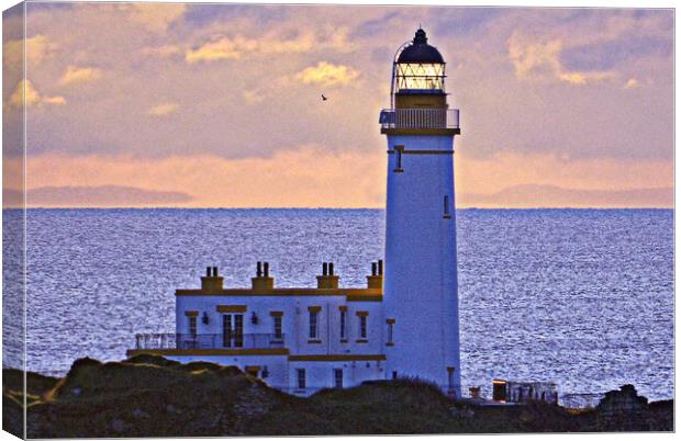 Turnberry lighthouse at sunset Canvas Print by Allan Durward Photography
