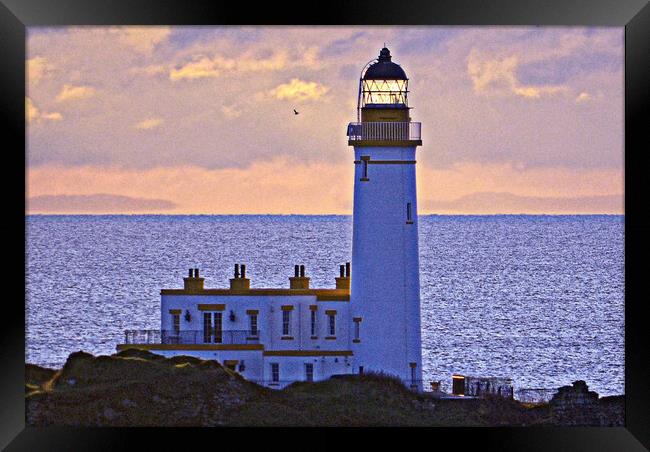 Turnberry lighthouse at sunset Framed Print by Allan Durward Photography