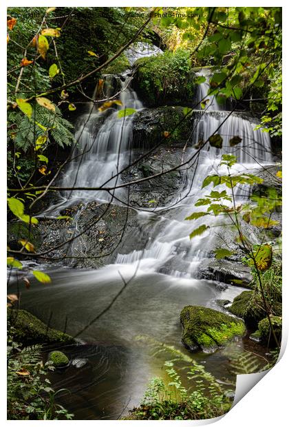 Cascading Waterfall's Tranquil Beauty Print by John Hastings