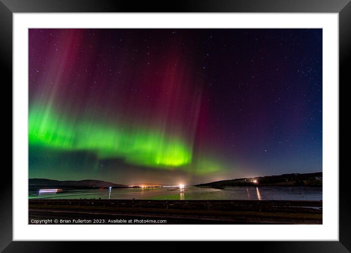 Cromarty Firth Aurora Framed Mounted Print by Brian Fullerton