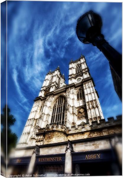 Westminster Abbey, London, UK Canvas Print by Peter Schneiter