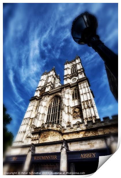 Westminster Abbey, London, UK Print by Peter Schneiter