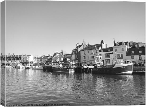 Quintessentially English Weymouth Harbour Canvas Print by Carnegie 42