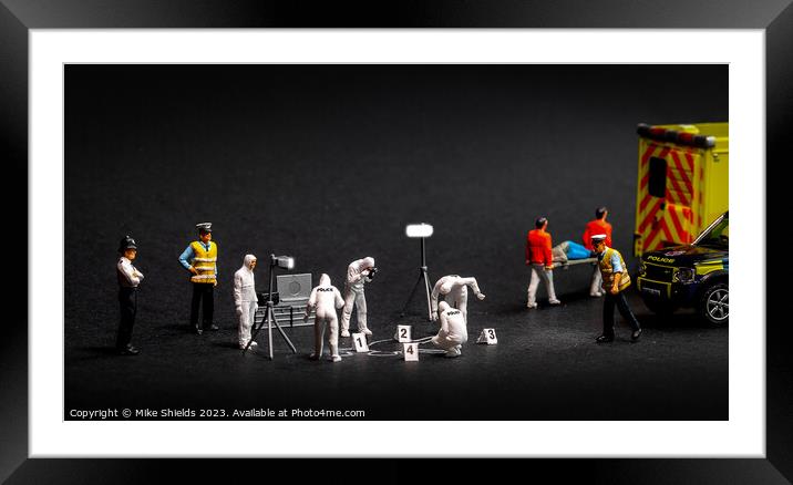 Unravelling the Unseen: Miniature Forensics Framed Mounted Print by Mike Shields