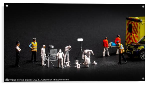 Unravelling the Unseen: Miniature Forensics Acrylic by Mike Shields