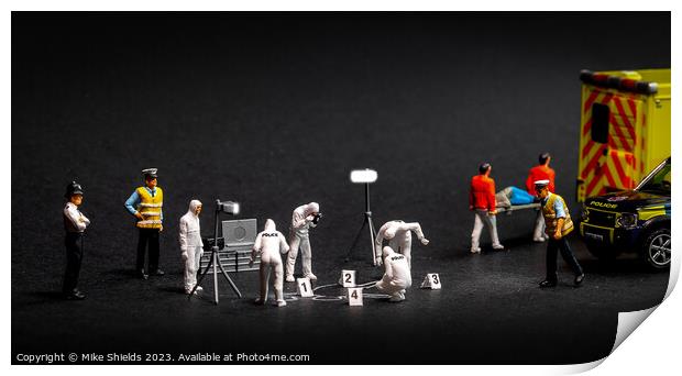 Unravelling the Unseen: Miniature Forensics Print by Mike Shields