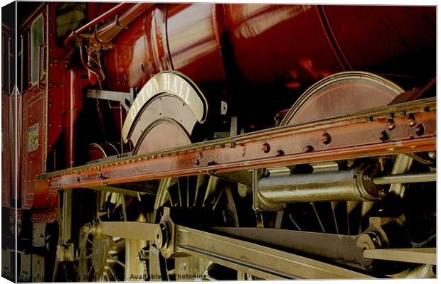 Olton Hall Steam Locomotive Canvas Print by Jasna Buncic