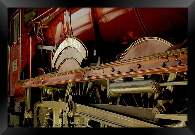 Olton Hall Steam Locomotive Framed Print by Jasna Buncic