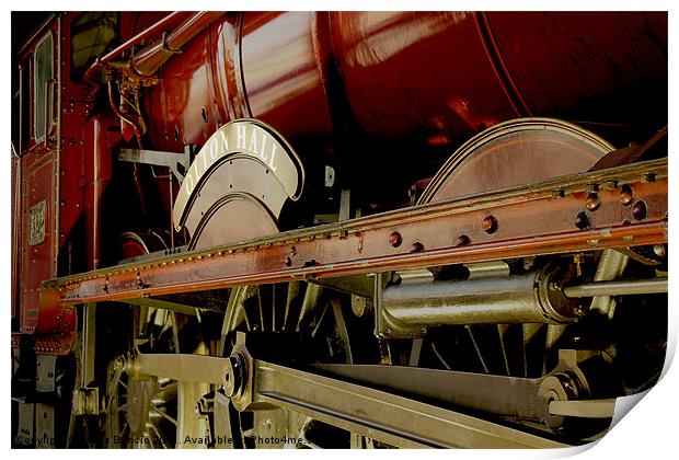 Olton Hall Steam Locomotive Print by Jasna Buncic