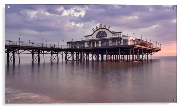 Cleethorpes Pier Lincolnshire Acrylic by Tim Hill