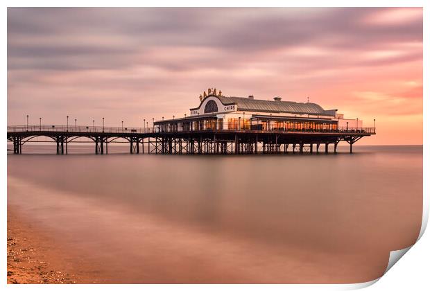 Cleethorpes Pier Lincolnshire Sunrise Print by Tim Hill