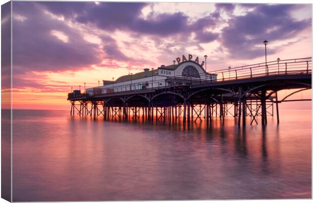 Cleethorpes Pier Sunrise Canvas Print by Tim Hill