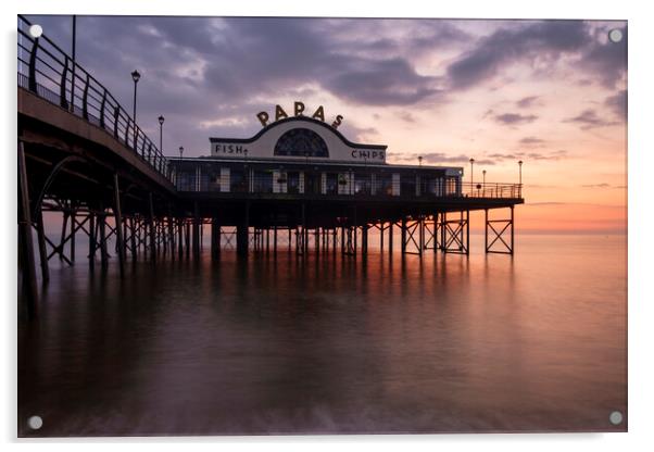 Cleethorpes Pier Lincolnshire Acrylic by Steve Smith