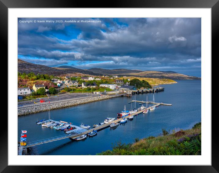A view of Tarbert, Isle of Harris  Framed Mounted Print by Navin Mistry