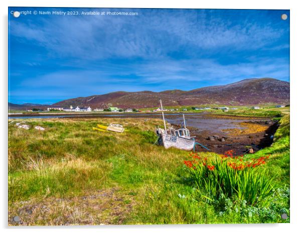 A view of Leverburgh, Isle of Harris Acrylic by Navin Mistry