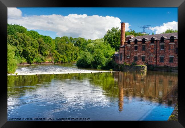Thwaite Watermill in Leeds Framed Print by Alison Chambers