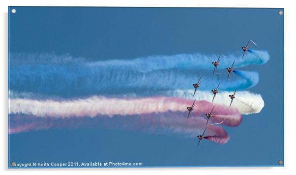 Red Arrows Acrylic by Keith Cooper