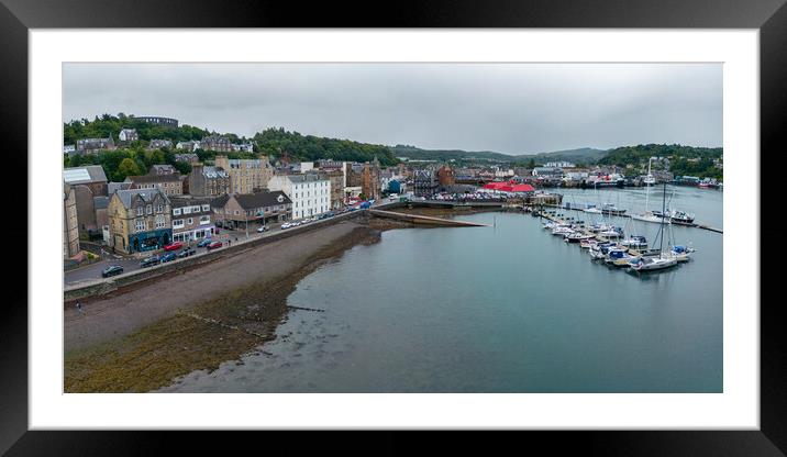Oban Harbour Framed Mounted Print by Apollo Aerial Photography