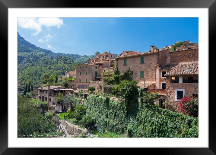 Captivating Deia: Mallorca's Poetic Haven Framed Mounted Print by David Tyrer
