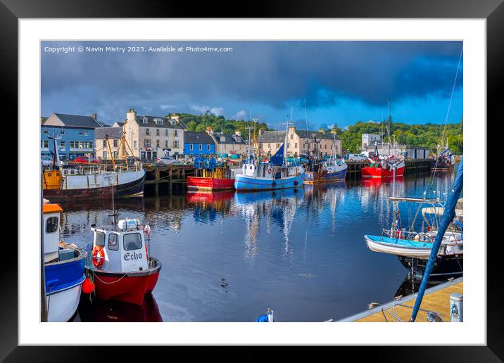 Stornoway  Harbour, Isle of Lewis  Framed Mounted Print by Navin Mistry