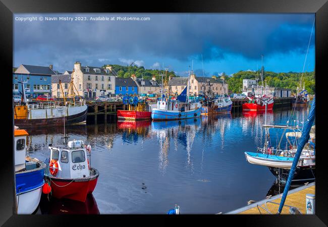 Stornoway  Harbour, Isle of Lewis  Framed Print by Navin Mistry