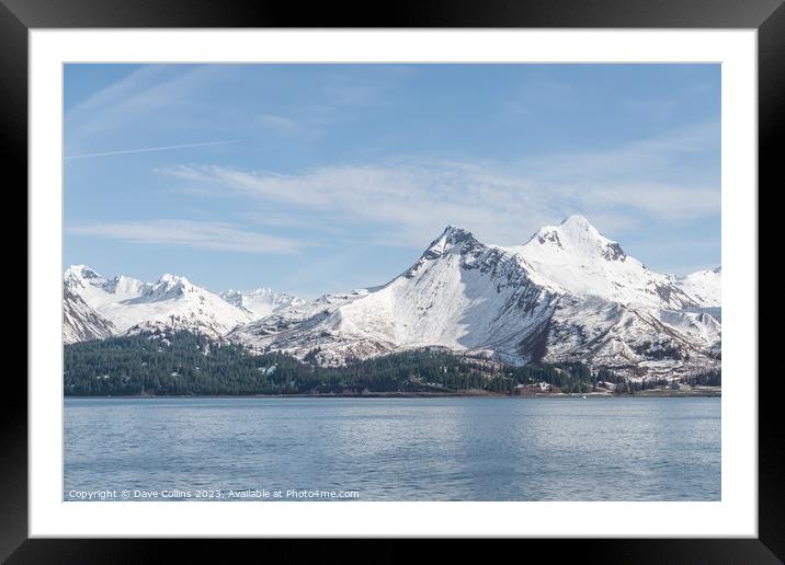 Snow covered Mountains, Alaska, USA Framed Mounted Print by Dave Collins