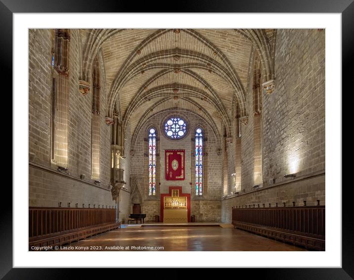 Barbazan Chapel - Pamplona Framed Mounted Print by Laszlo Konya