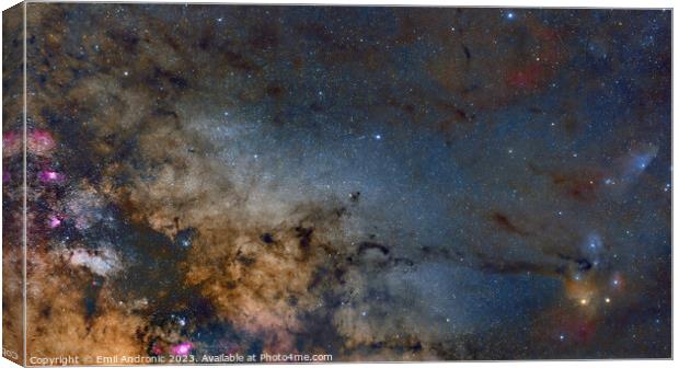 Scorpius and RHO Ophiuchi Canvas Print by Emil Andronic