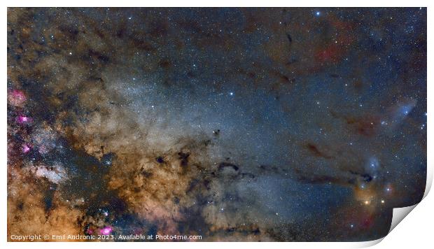 Scorpius and RHO Ophiuchi Print by Emil Andronic