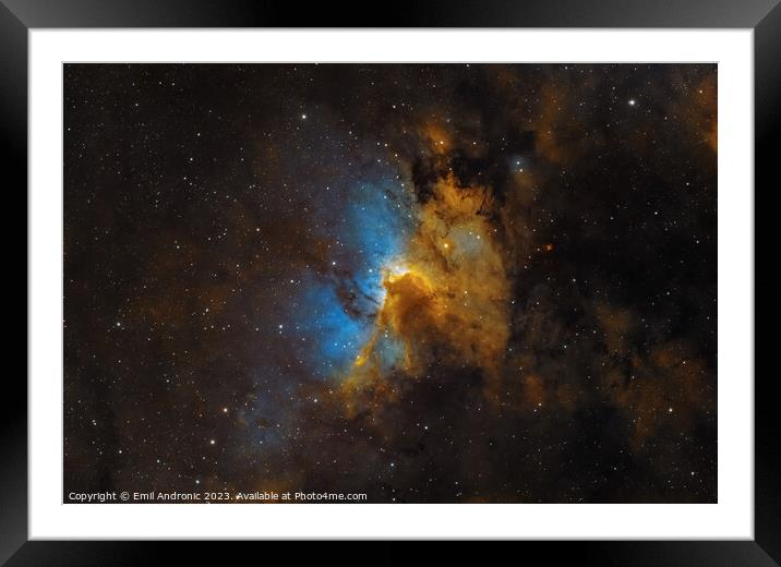The Cave Nebula Framed Mounted Print by Emil Andronic