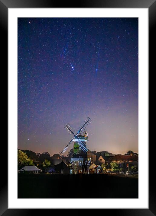 Cley Windmill Under The Stars  Framed Mounted Print by Bryn Ditheridge