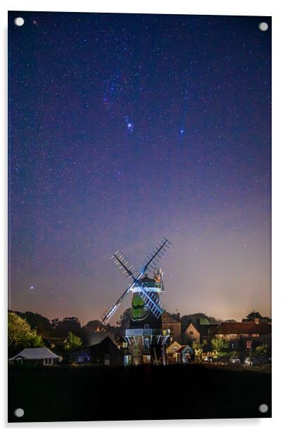 Cley Windmill Under The Stars  Acrylic by Bryn Ditheridge