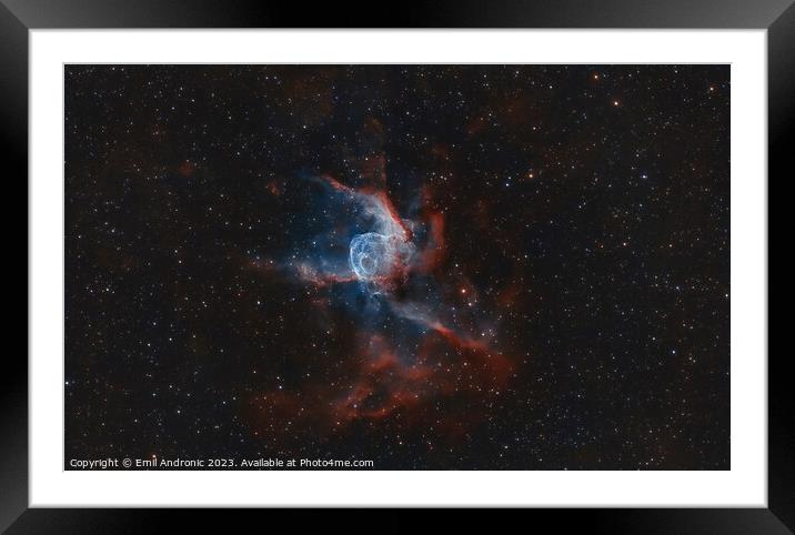 Thor's Helmet nebula Framed Mounted Print by Emil Andronic