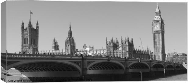 Westminster and Big Ben  Canvas Print by Les Schofield