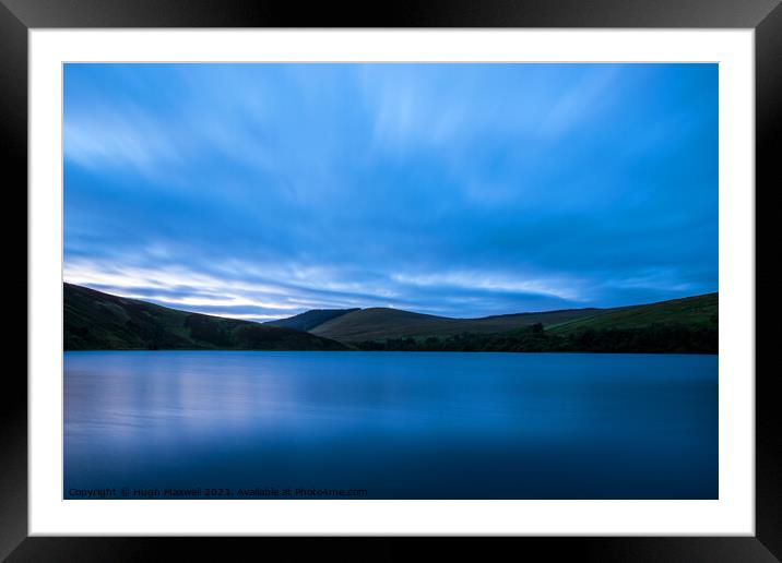 Dawn light at Glenbuck Loch in East Ayrshire, Scotland. Framed Mounted Print by Hugh Maxwell