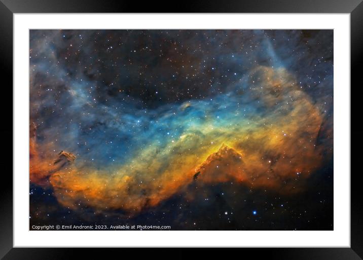 Lynds Bright Nebula 587 Framed Mounted Print by Emil Andronic