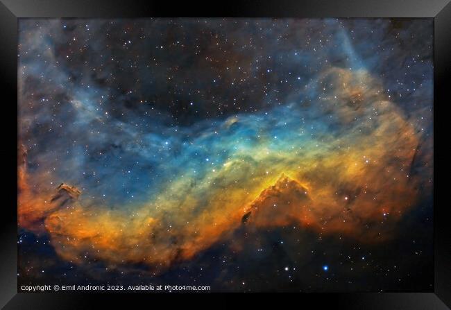 Lynds Bright Nebula 587 Framed Print by Emil Andronic