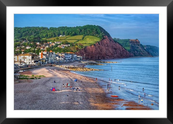 Sidmouth Seafront and Beach  Framed Mounted Print by Darren Galpin
